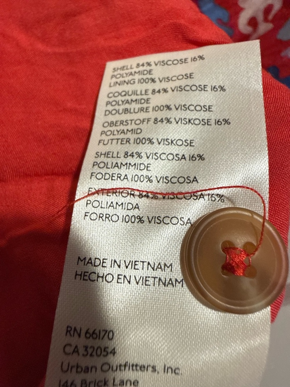 NWT Anthropologie Boho Red/ Blue Motif Midi Shirt Dress Size M - Picture 14 of 16